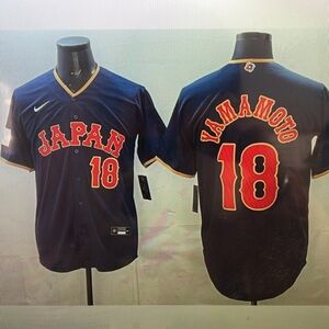 🤩Yoshinobu Yamamoto Navy Stitched Jersey😎